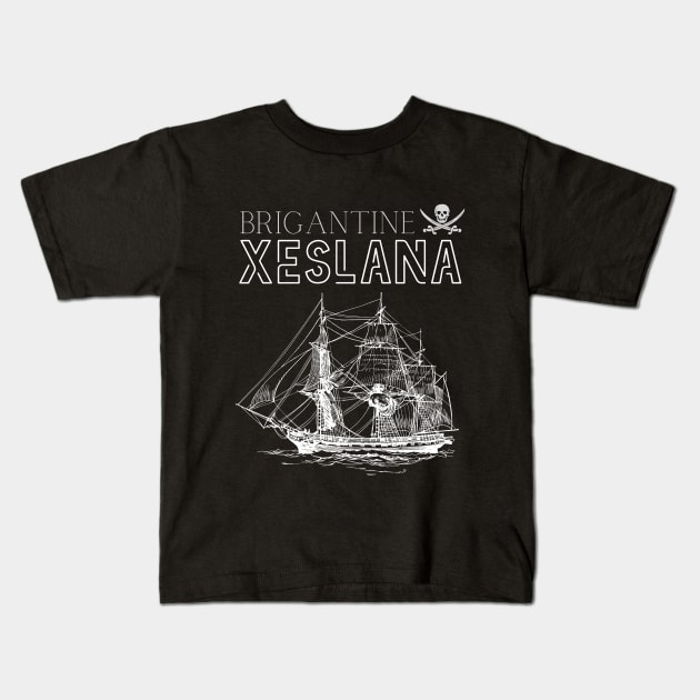 Brigantine Xeslana Kids T-Shirt by Fish Fish Designs